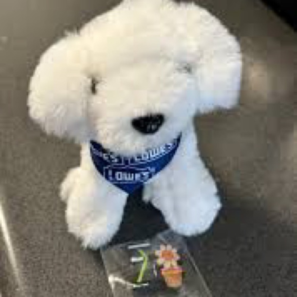 Lowe's Rewards dog plush And Flower And Mulch Shores Charms